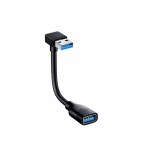 Cablu Prelungitor USB 3.0 USB-A Tata la USB-A Mama Unghi 90&deg; Jos (Down) 5 Gbps 30 cm