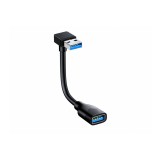 Cablu Prelungitor USB 3.0 USB-A Tata la USB-A Mama Unghi 90&deg; Jos (Down) 5 Gbps 30 cm