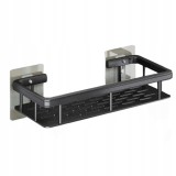 Cumpara ieftin Raft suspendat autoadeziv pentru baie si bucatarie, montare pe perete, otel inoxidabil negru mat, stil loft, 30.5 x 13 x 5.5 cm