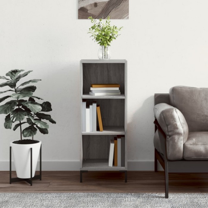 vidaXL Servantă, gri sonoma, 34,5x32,5x90 cm, lemn compozit 828738