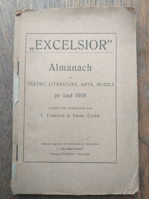 ALMANCH EXCELSIOR, 1918 / ALEXANDRU MACEDONSKI...