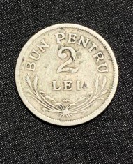 Moneda 2 lei 1924 poyssy
