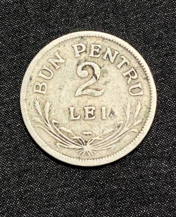 Moneda 2 lei 1924 poyssy