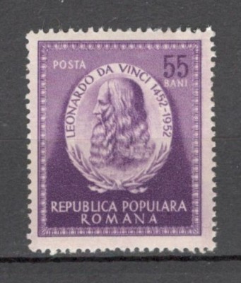 Romania.1952 500 ani nastere Leonardo da Vinci XR.276 foto