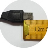 Cablu USB la micro USB 2.0 (conector lung pentru smartphone cu husa) 1.8m Negru, KU2M18FD, Oem