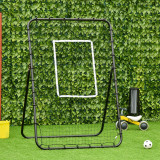 HOMCOM Plasa de fotbal Rebounder pliabila cu tinta si Unghi reglabil