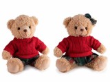 Cumpara ieftin Set 2 figurine Ursuleti Craciun textil multicolor cm 20 x 15 x 24 H