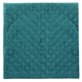 Fată de Pernă Velvet, Model Romburi, Culoare Petrol, Dimensiune 45x43cm, Poliester