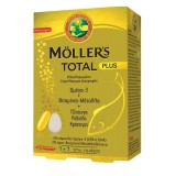 Moller's Total Plus Omega 3 + Vitamine + Minerale + Gingseng + Rhodiola + Păducel 28 capsule și 28 comprimate