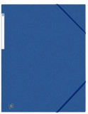Mapa A3, Carton Multistrat 390g/mp, Cu Elastic Pe Colturi, Oxford Top File - Albastru
