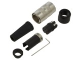 Conector M16 mamă, 5 pini, 6A, 100V, ecranat