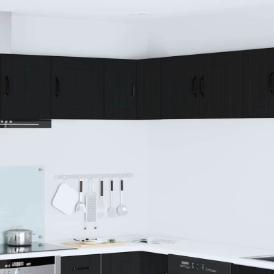 vidaXL Dulap suspendat de bucătărie cu raft Negru 57 x 57 x 40 cm 884956 foto