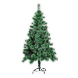 Brad Artificial de Craciun, eMazing, tip Pin Inzapezit, inaltime 150 cm, Varfuri Ninse, Suport Metalic