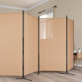 vidaXL Separator de cameră cu 5 panouri Bej 433 x 180 cm Țesătură 42039229