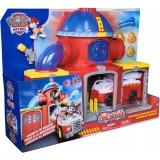 Paw Patrol &ndash; Set de joaca Fire Rescue, Stația de pompieri cu figurină Marshall, Lumini și Sunete Multicolor, 3 ani+