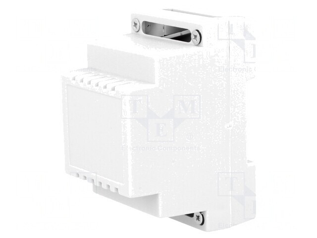 Carcasă pentru şină DIN, polistiren gri, 89x53x65 mm