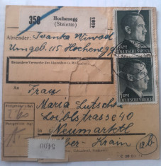 timbre Hitler certificat de primire Deutsches Reich 1944 foto
