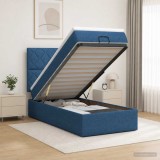 Cumpara ieftin Pat Ottoman cu Saltea si LED albastru 80 x 200 cm Tesatura