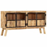 Cumpara ieftin Servanta, maro si negru, 160x30x80 cm, lemn de mango nefinisat