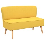 Canapea cu material textil, 117 x 55,5 x 77 cm, galben