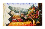 Cumpara ieftin Tablou pictat manual living, dormitor, O zi minunata - 100x60cm ulei pe panza in cutit efect 3D, Fabulos