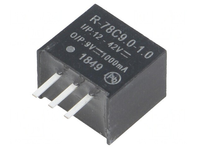 Convertor DC/DC 9W 12-42V la 9V 1A SIP3 PCB