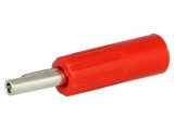 Mufă Banană 4mm 16A Roșie Neizolată, DELTRON