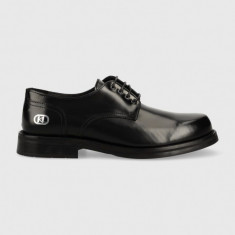 Karl Lagerfeld pantofi de piele KRAFTMAN barbati, culoarea negru, KL11423