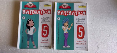 MATEMATICA ARITMETICA ALGEBRA GEOMETRIE CLASA A V A -2 VOLUME PELIGRAD foto