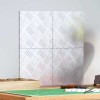 Plăci cu tablouri 4 pcs Argintiu 20 x 20 cm Aluminiu
