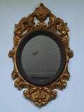Oglinda cu rama stil Rococo, 61x37.5cm, Dupa 1950