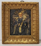 Sfantul Nicolae , Icoana Ruseacsa cu Ferecatura din argint, Secol 19