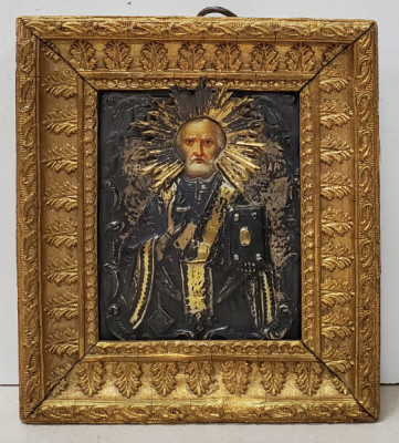 Sfantul Nicolae , Icoana romaneasca cu Ferecatura din argint, Secol 19 foto