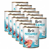 Cumpara ieftin Conservă Brit Pat&eacute; &amp;amp; Meat Salmon, 12 x 800 g