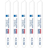 Wilpu MG 12 BI - Set panze fierastrau pendular tija cu un prag de prindere (T) 76.5 mm metal taiere dreapta fina 5 bucati