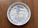 Farfurie din portelan suedez GUSTAVSBERG, BRYGGERI AB FALKEN, soimul sigla fabricii din Falkenberg la 1896, Farfurii