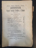 Arhiva - Organul Societatei Stiintifice si Literare Anul XII Martie-Aprilie 1901 No.3 si 4