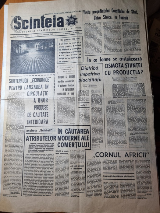 scanteia 7 februarie 1967-chivu stoica vizita in tunisia,baia mare