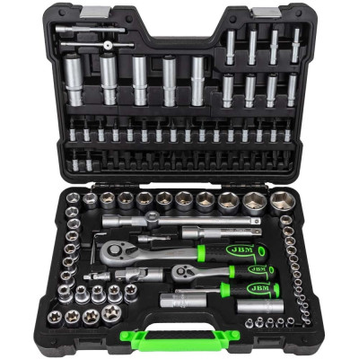 Trusa Chei Tubulare cu Clichet 1/2 si 1/4 JBM HEX Socket Set, 108 buc foto