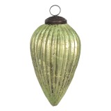 Cumpara ieftin Set 4 globuri brad Craciun sticla verde 7x12 cm