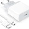 Incarcator iPhone, Vigeer, Compatibil 14/13/13 Mini/13 Pro/13 Pro Max/12/11/XS/XR/X/8, USB C, 20 W, Alb