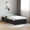 VidaXL Cadru de pat cu sertare, negru, 100x200 cm, lemn prelucrat