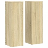 Cumpara ieftin Suporturi de plante, 2 buc., stejar sonoma, 25x25x80 cm, lemn