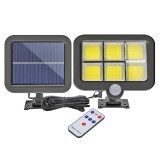 Cumpara ieftin Proiector solar cu 120 LED COB,inclus senzor de lumina si miscare, Oem