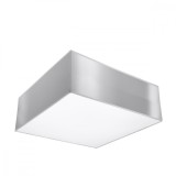 Lampă De Tavan Horus Gri Pvc 1 Bec Pătrat Minimalist De Interior