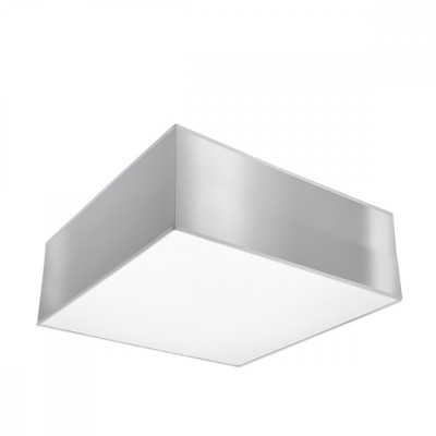 Lampă De Tavan Horus Gri Pvc 1 Bec Pătrat Minimalist De Interior foto