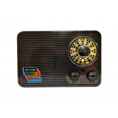Radio Portabil elSales MD-1176 , Difuzor 8 cm , Bluetooth , USB , MicroSD , Auxiliar , Acumulator Integrat ,