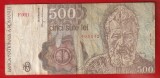 (1) BANCNOTA ROMANIA - 500 LEI 1991BRANCUSI, EROARE - APRILID - MAI RARA