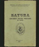 Cumpara ieftin NATURA. SUPLIMENT ȘTIINȚE BIOLOGICE PENTRU PROFESORI ȘI ELEVI BUCUREȘTI RSR 1986