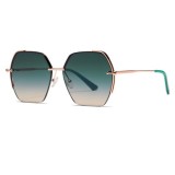Ochelari Supradimensionati Femei - Techsuit (8561) - Rose Gold / Green